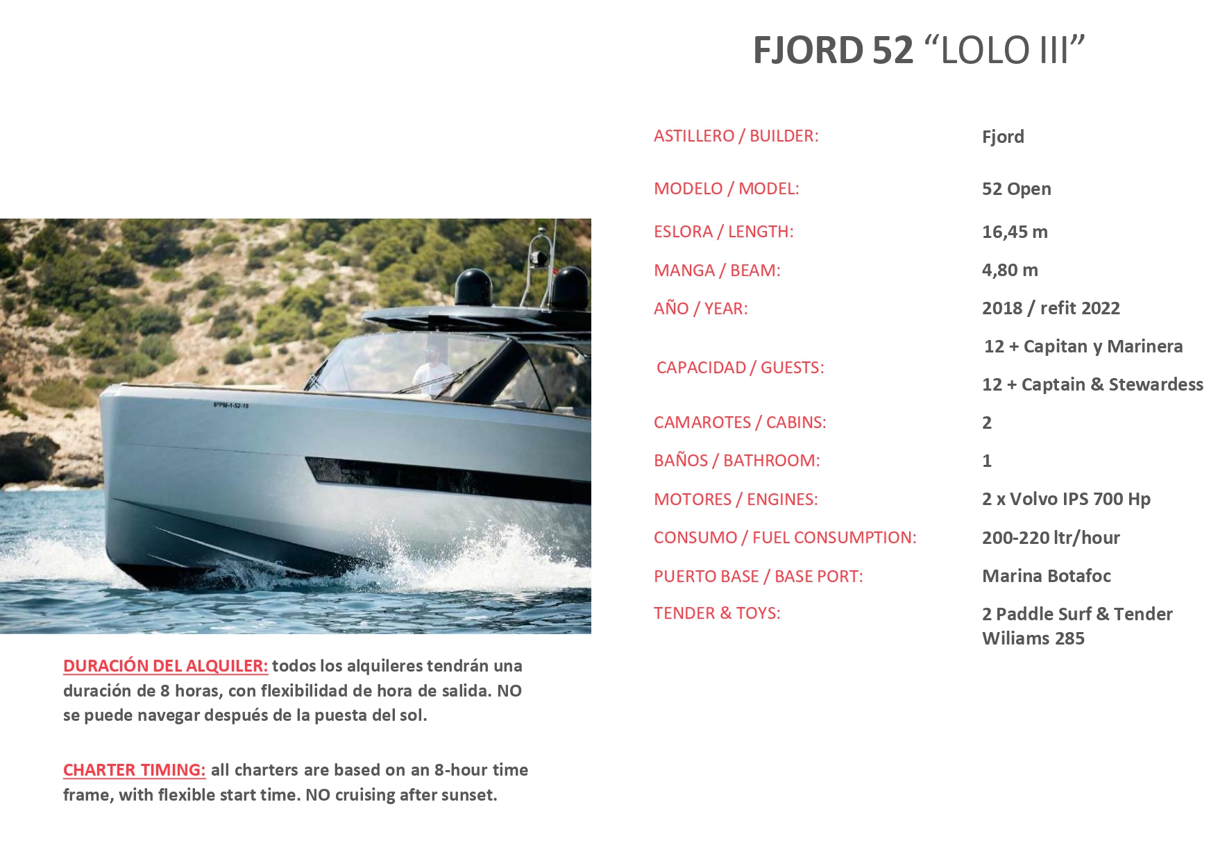 LOLO III yacht charter Ibiza — photo 7